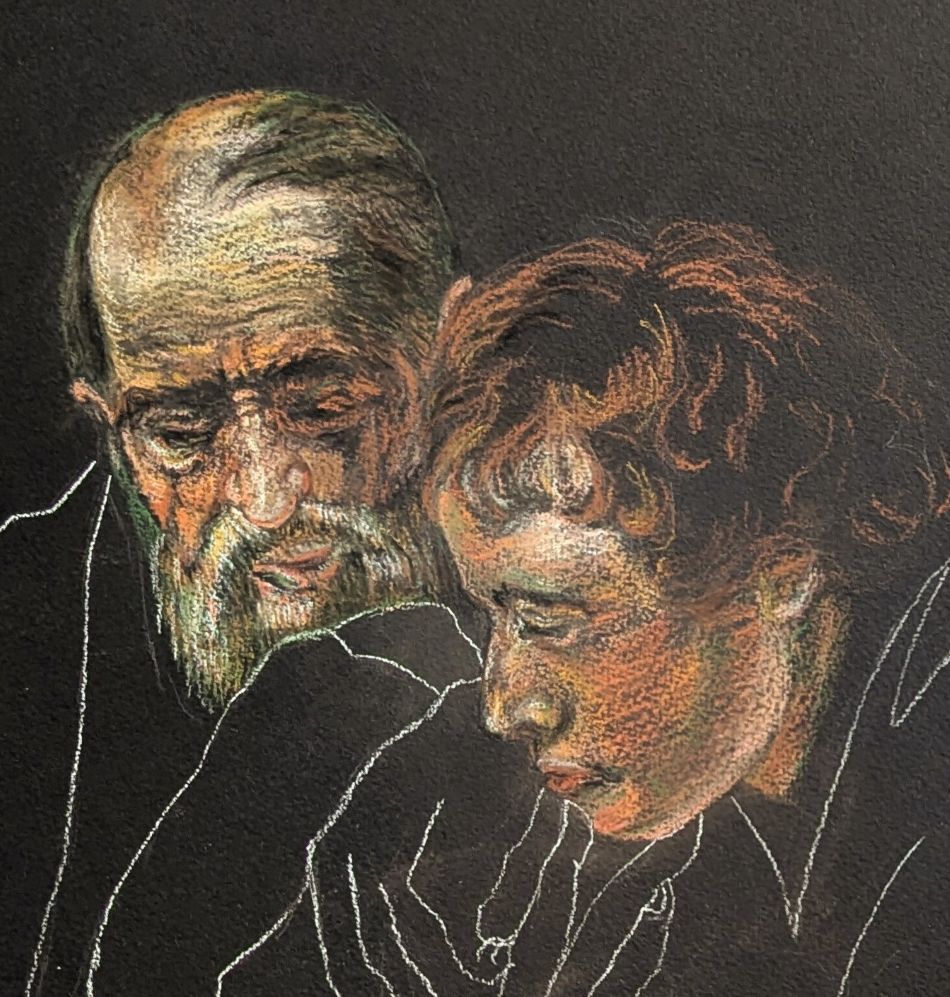 dessin de Art-sd Sandrine Delenne au musée du Louvre