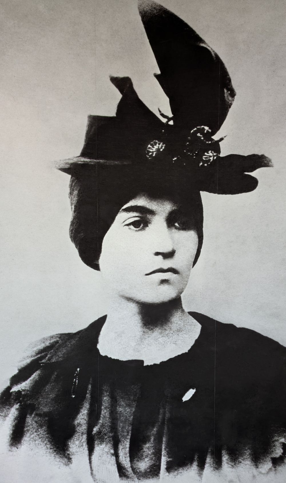 portrait photo de Suzanne Valadon à l'entrée de l'exposition du centre Beaubourg - photo Sandrine Delenne