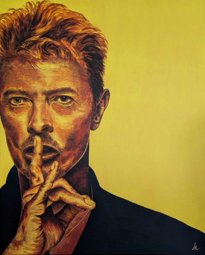 tableau David Bowie par Sandrine Delenne Art-sd. Tous droits réservés.