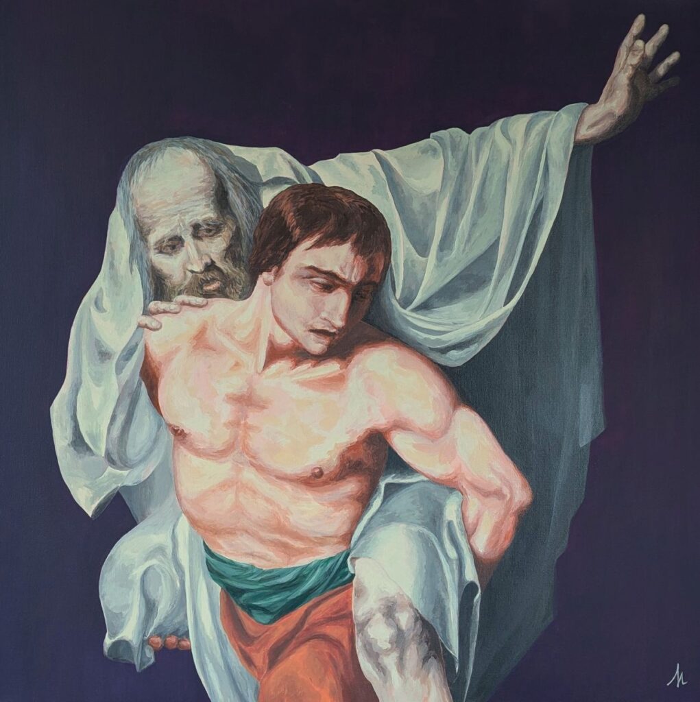 tableau Le Déluge par Sandrine Delenne Art-sd. Tous droits réservés.