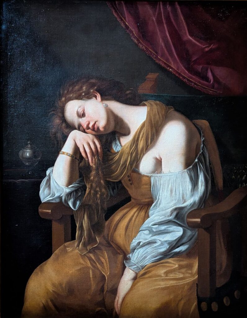 tableau d'Artemisia Gentileschi "Madeleine pénitente"