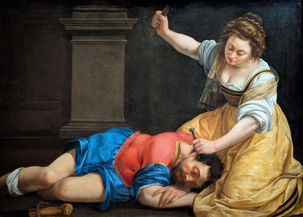 tableau d'Artemisia Gentileschi "Yaël et Siséra"