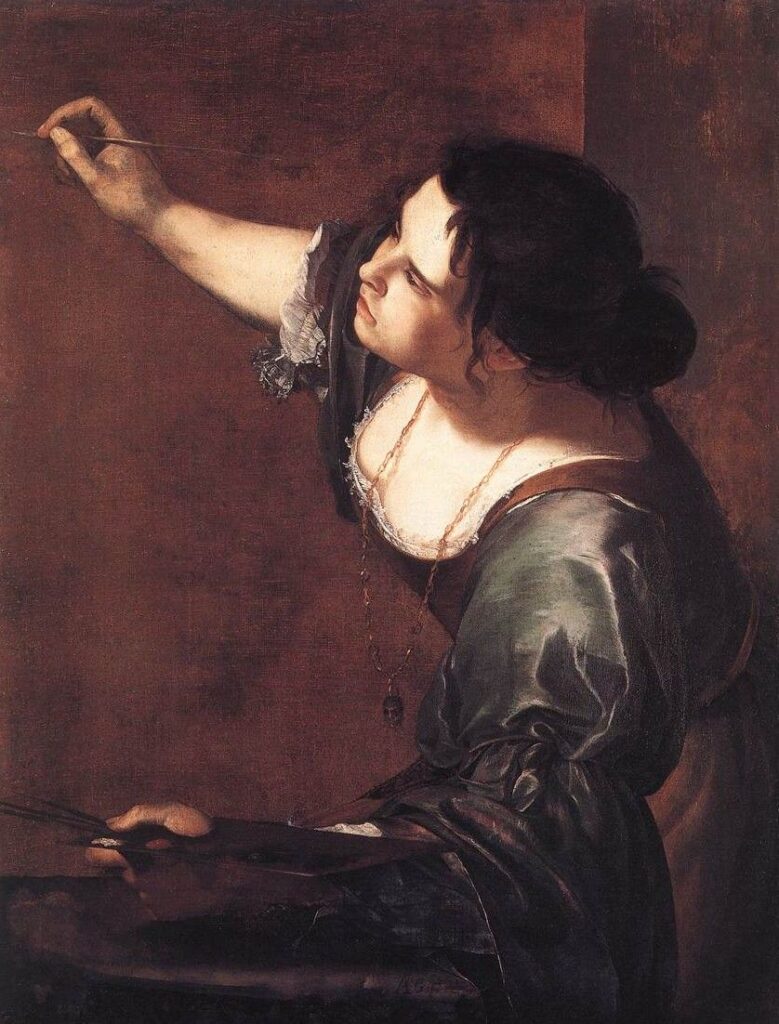 tableau d'Artemisia Gentileschi "Autoportrait en allégorie de la peinture"