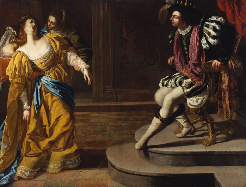 tableau d'Artemisia Gentileschi "Esther et Assuréus"