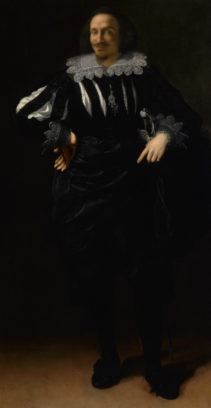 tableau d'Artemisia Gentileschi "portrait d'un gentilhomme"