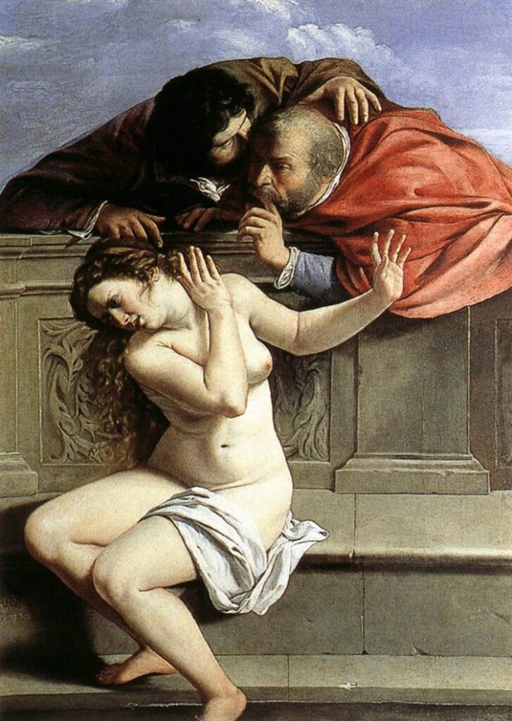 tableau d'Artemisia Gentileschi "Suzanne et les vieillards"