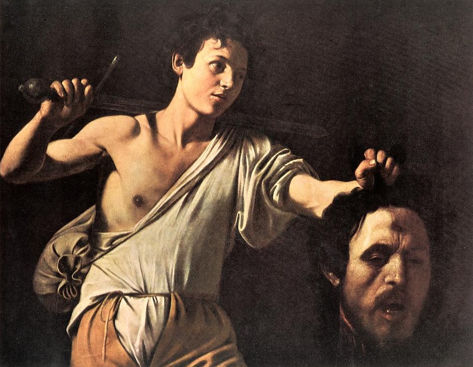 tableau de Caravage "David avec la tète de Goliath"
