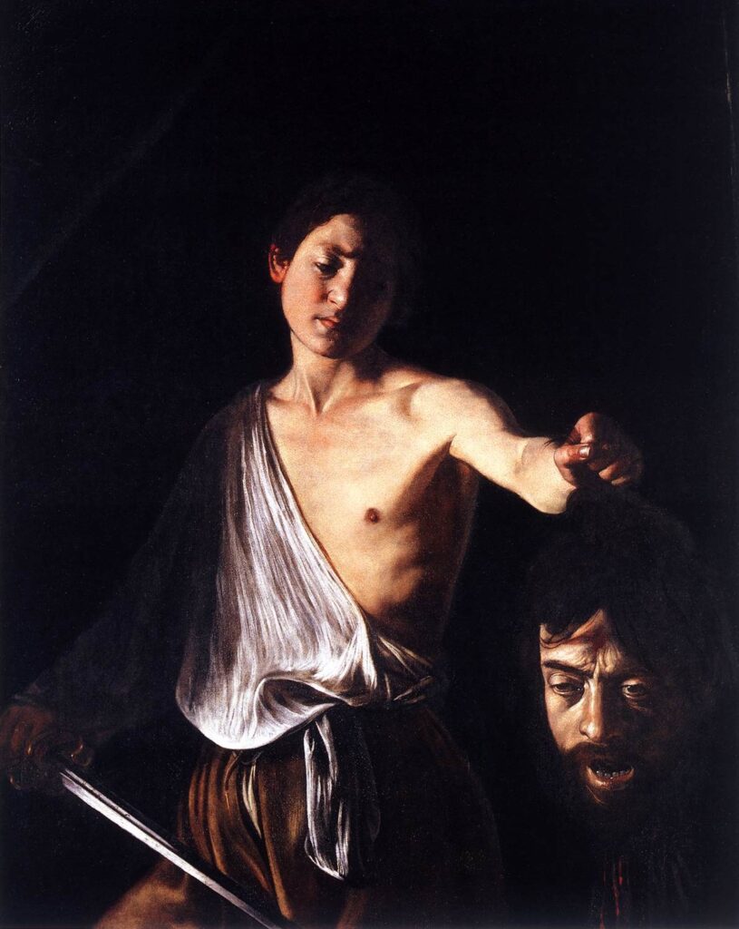 tableau de Caravage "David avec la tète de Goliath"