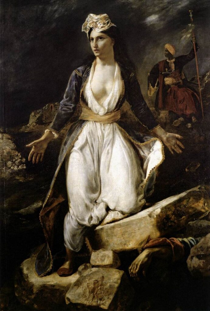 Eugène Delacroix - la Grèce sur les ruines de Missolonghi - 1826