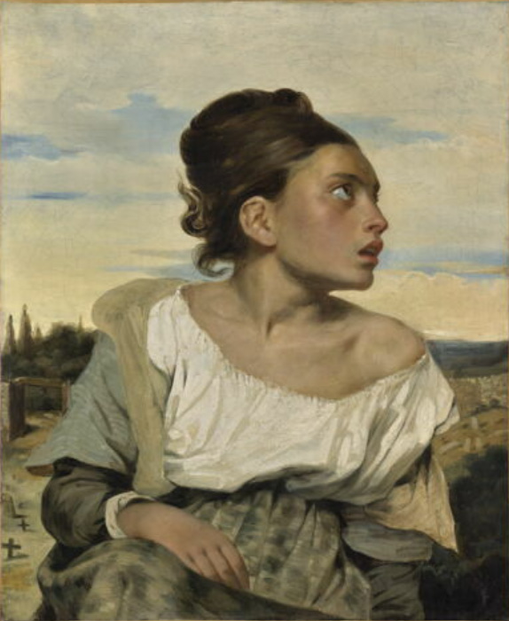 Eugène Delacroix - Jeune Orpheline au cimetière – 1824 © 2015 GrandPalaisRmn (musée du Louvre) / Mathieu Rabeau