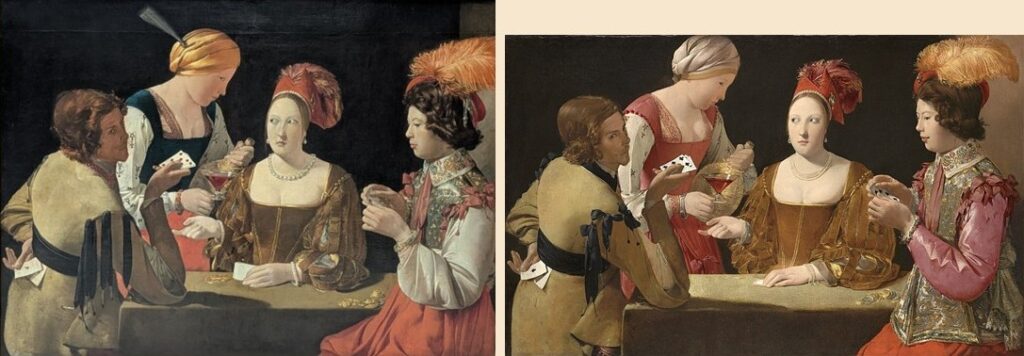 Georges de La Tour, Le Tricheur à l'as de carreau, Le Tricheur à l'as de trèfle