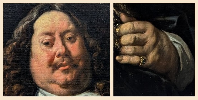 Jacob Jordaens - Homme obèse, dit autrefois Portrait de l'amiral Michel Adrien Ruyter – vers 1650 - détails
