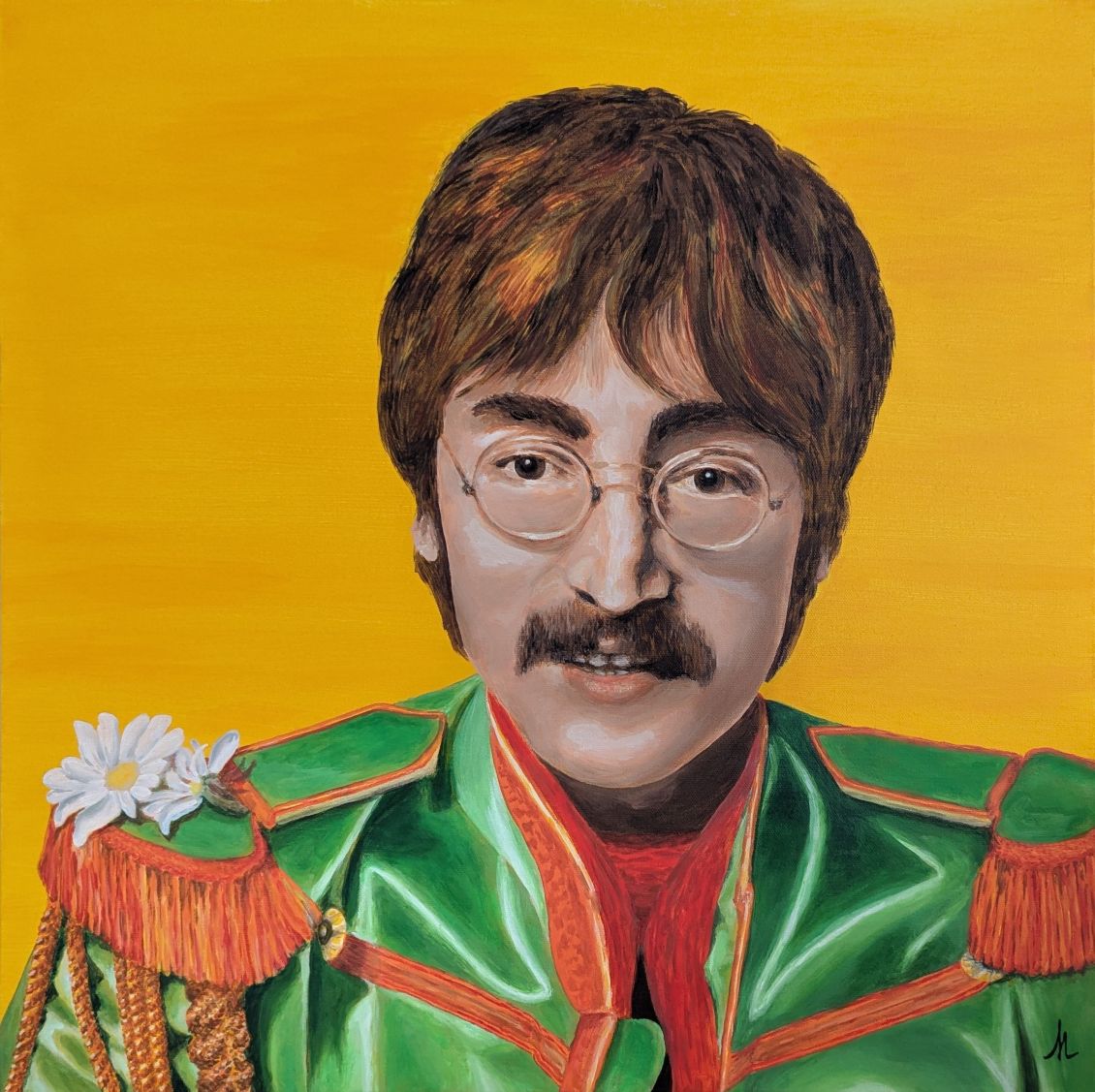 tableau John Lennon par Sandrine Delenne Art-sd. Tous droits réservés.