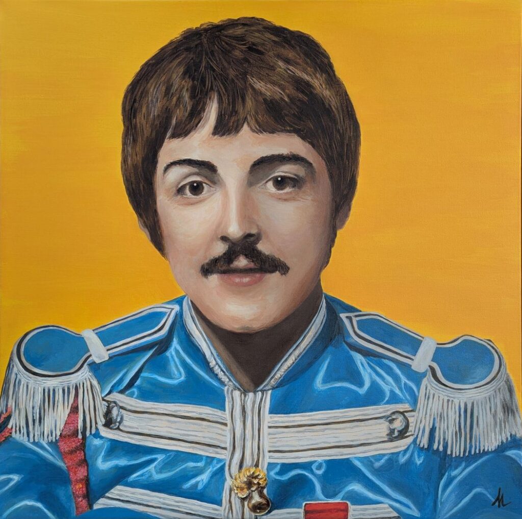 tableau Paul McCartney par Sandrine Delenne Art-sd. Tous droits réservés.