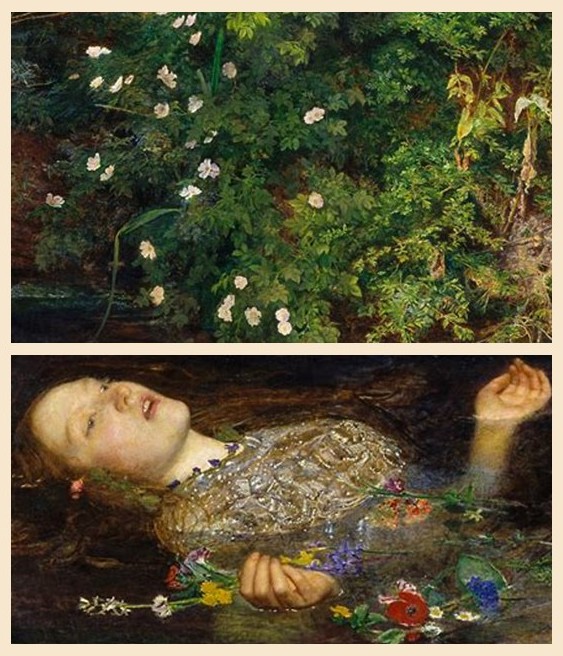 John Everett Millais – Ophelia - détails