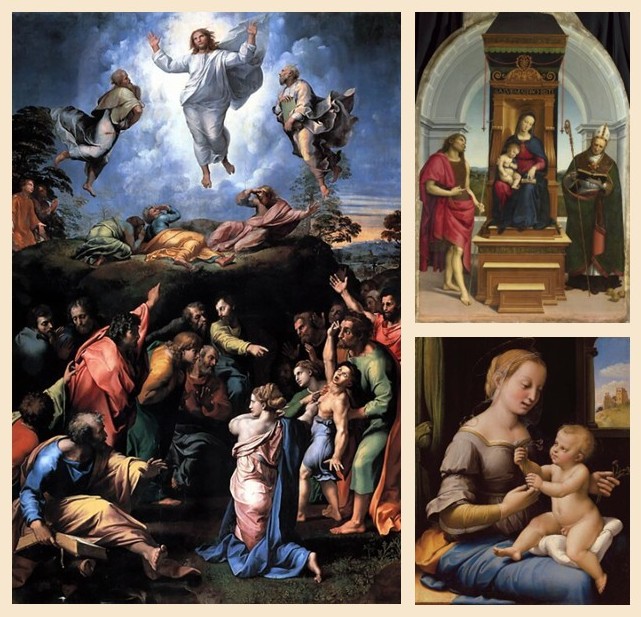 Raphaël – La Transfiguration / La Madone Ansidei / La Vierge aux œillets