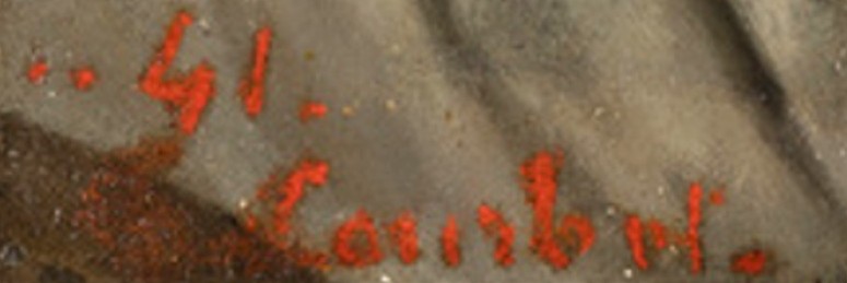 Gustave Courbet - Le Désespéré - détail - signature