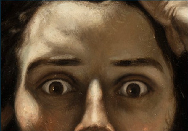 Gustave Courbet - Le Désespéré - détail - yeux