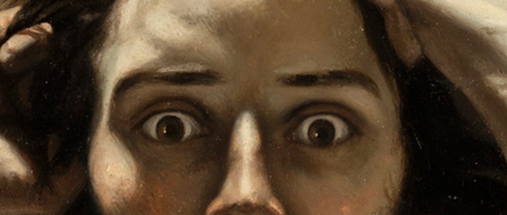 Gustave Courbet - Le Désespéré - détail - yeux