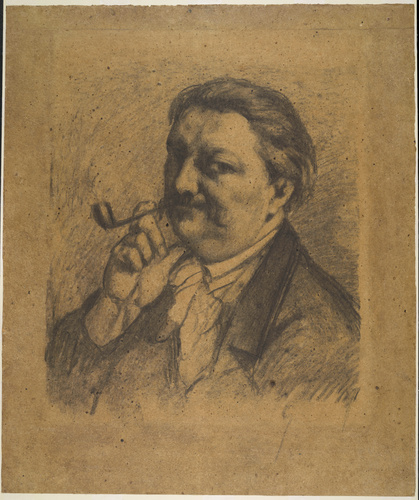 Gustave Courbet – autoportrait à la pipe – 1871