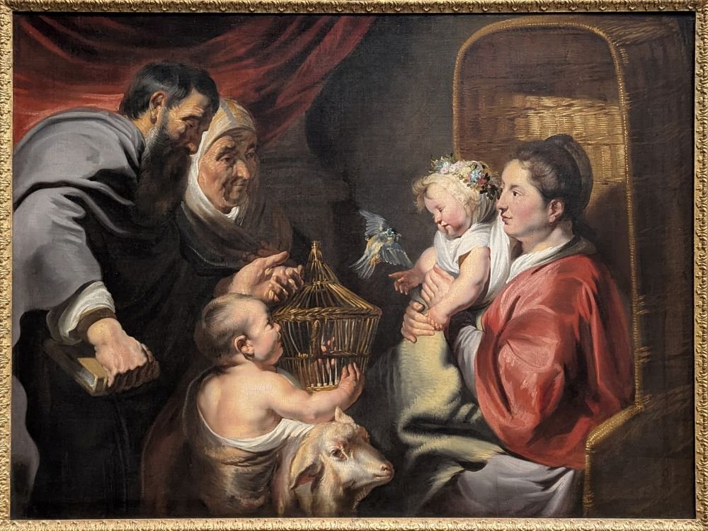 Jacob Jordaens – la vierge à l’enfant avec saint Jean et ses parents – version de la National Gallery de Londres – photo Sandrine Delenne