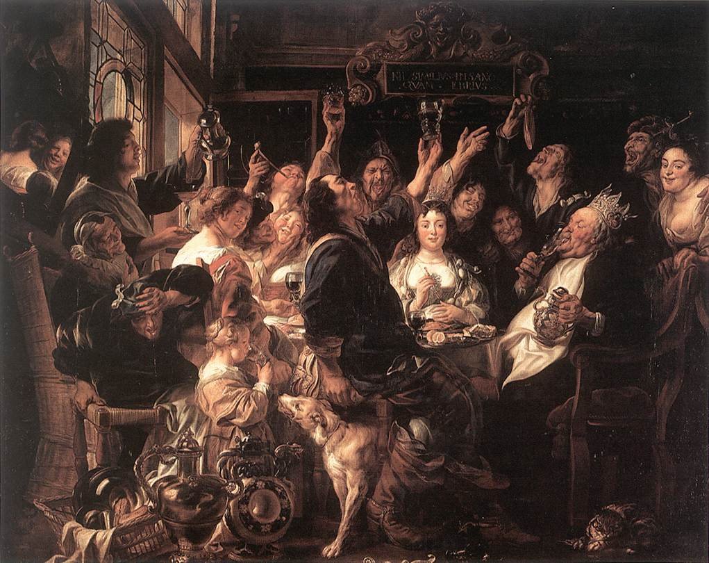 Jacob Jordaens - Le Roi boit - version Vienne