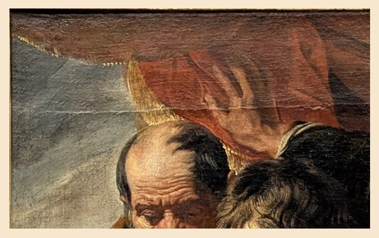 Jacob Jordaens – Les Quatre Évangélistes - détail : le rideau