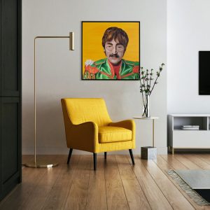 tableau John Lennon par Sandrine Delenne Art-sd. Mock-up (maquette) de décoration intérieure