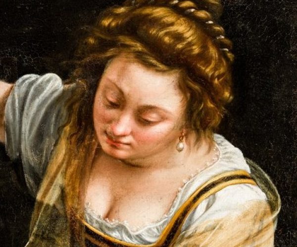 tableau d'Artemisia Gentileschi "Yaël et Siséra" - détail