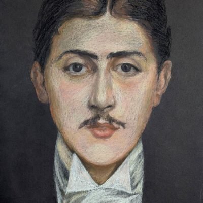 Art-sd, dessin réalisé par Sandrine Delenne, portrait de Marcel Proust