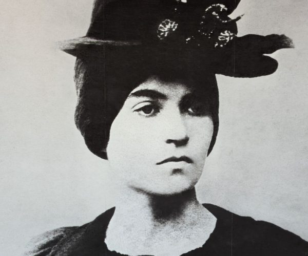 portrait photo de Suzanne Valadon à l'entrée de l'exposition du centre Beaubourg - photo Sandrine Delenne
