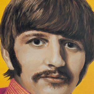 tableau Ringo Starr par Sandrine Delenne Art-sd. Détail visage