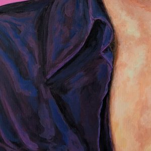 tableau Amy Winehouse par Sandrine Delenne Art-sd. Détail col de la chemise