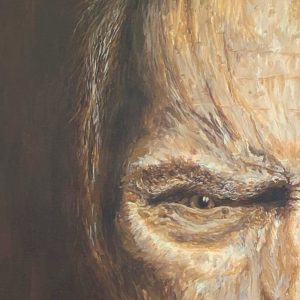 tableau Clint Eastwood par Art-sd Sandrine Delenne : détail sur l'œil droit