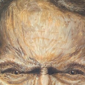 tableau Clint Eastwood par Art-sd Sandrine Delenne : détail sur les yeux et le front