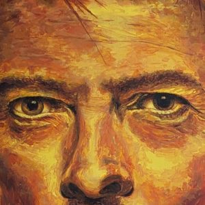 tableau David Bowie de Art-sd Sandrine Delenne : détail sur les yeux et le nez