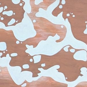 tableau Art-sd Sandrine Delenne - Hippopotame #1 - détail reflets dans l'eau
