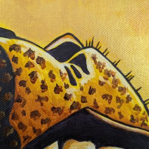 tableau Hippopotame #2 de Art-sd Sandrine Delenne : détail sur le haut du museau