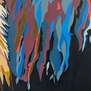tableau Art-sd Sandrine Delenne - Singe - détail des poils en couleur