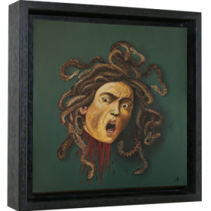 tableau Art-sd Sandrine Delenne - variation Medusa - encadrement en caisse américaine - tous droits réservés